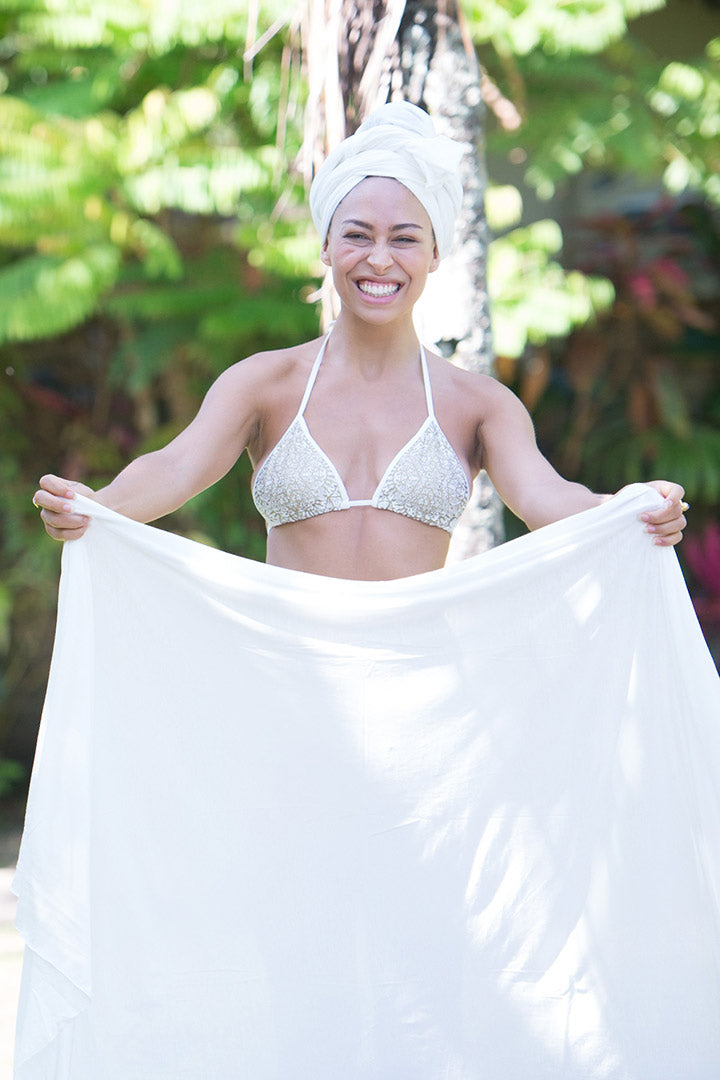 Bamboo Bikini Bra - Orchid White