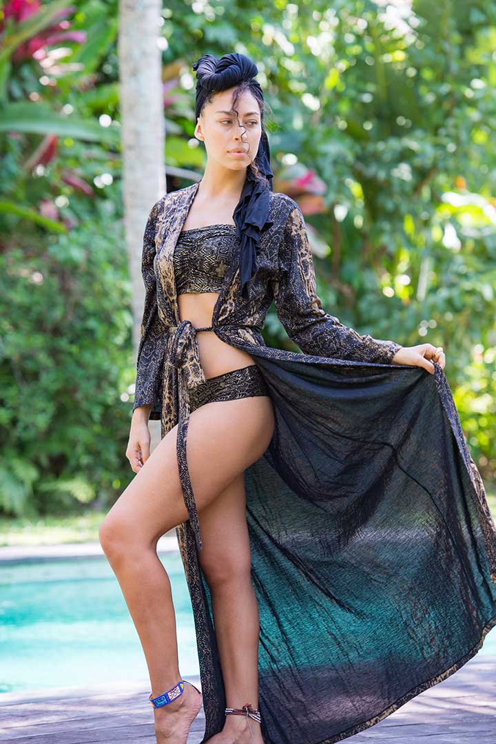 Boho Bandeau - Charcoal Chameleon