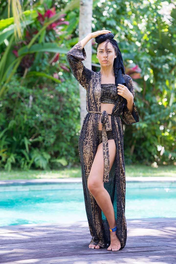 Boho Bandeau - Charcoal Chameleon
