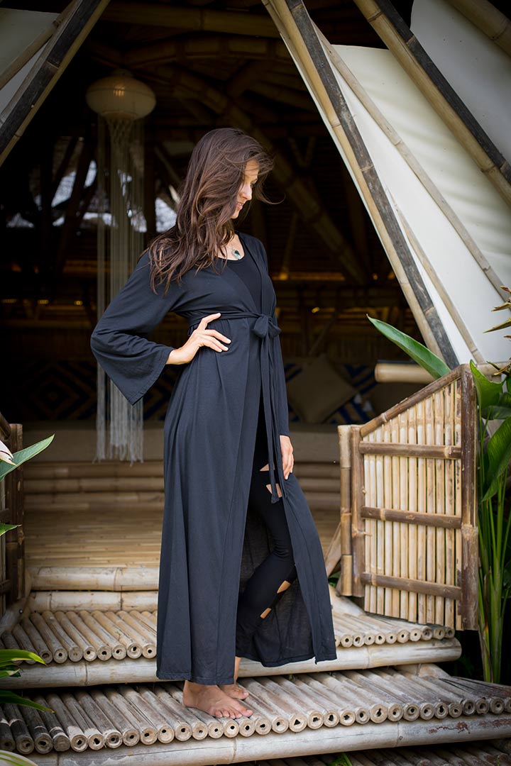 Boho Kimono - Deep Black