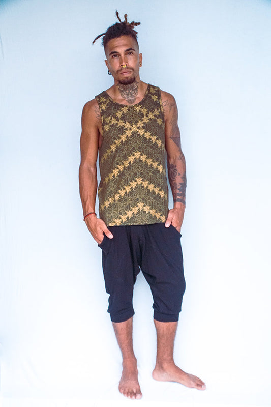 Man Singlet Bamboo - Forest Green