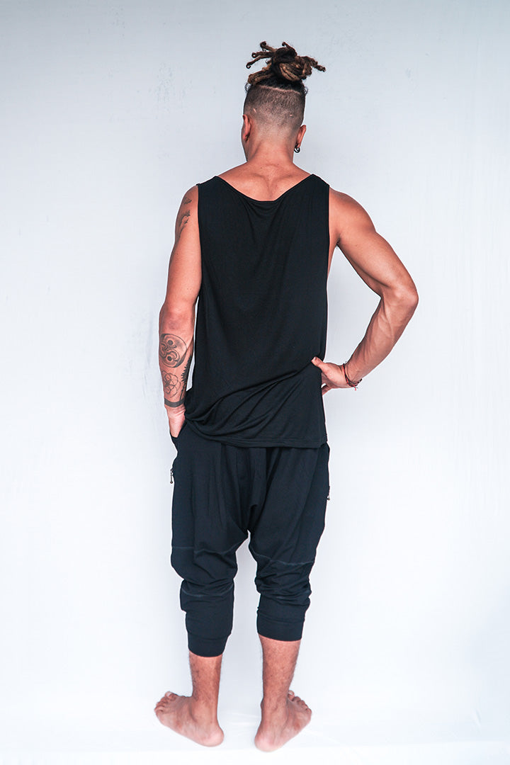 Men's 100% Bamboo Tank - Deep Black