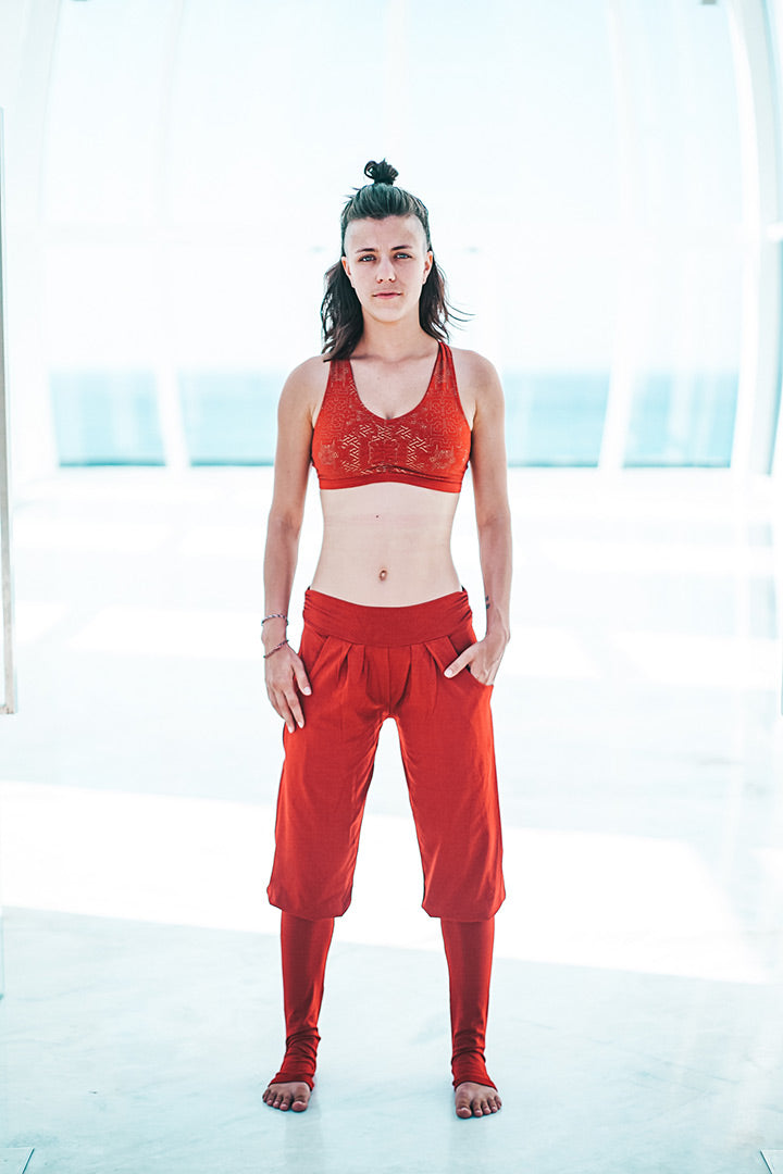 Ninja Contact Dance Yoga Pants - Rubi Red
