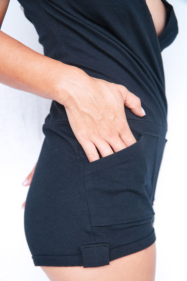 Short Jumpsuit - Deep Black