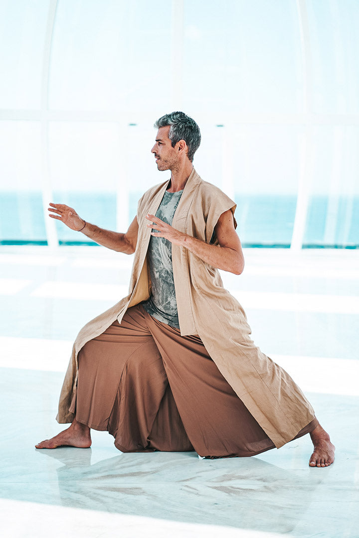 Sifu Linen Kimono - Nude