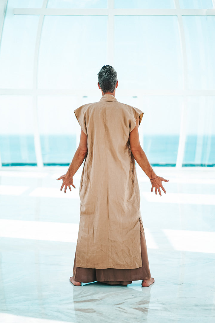 Sifu Linen Kimono - Nude
