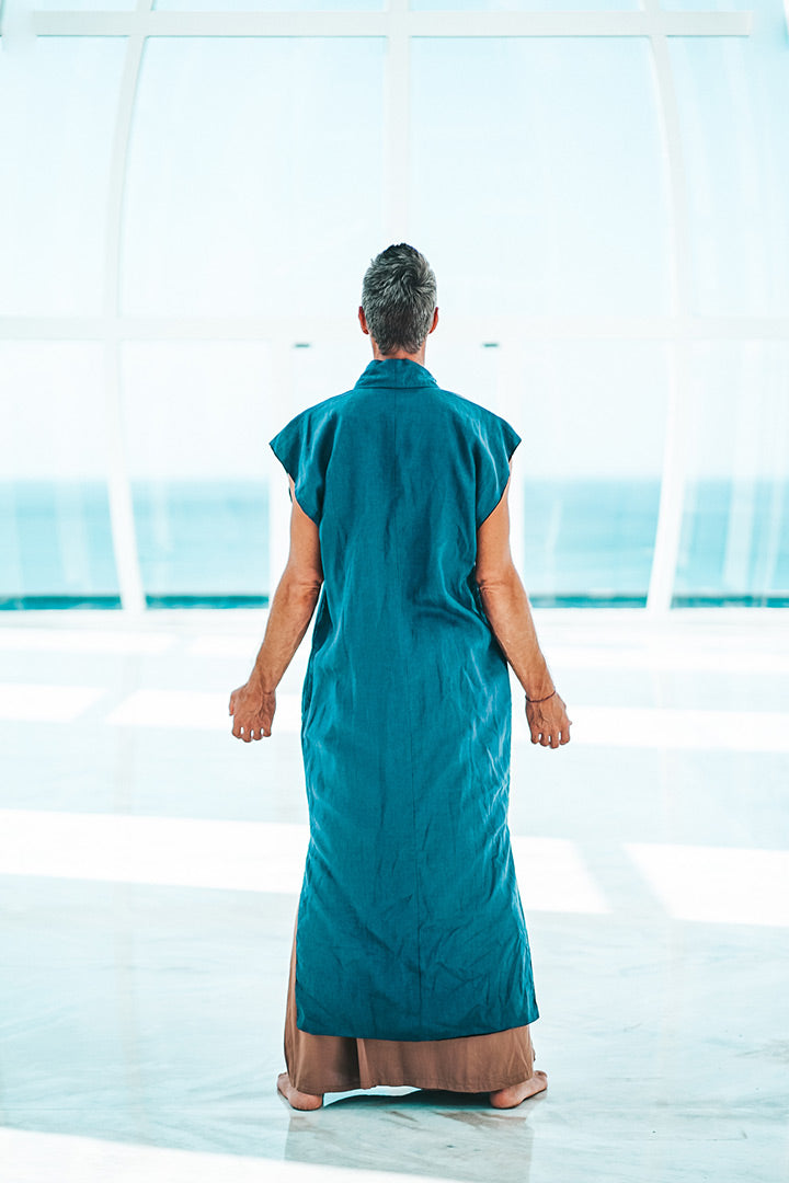 Sifu Linen Kimono - Royal Indigo