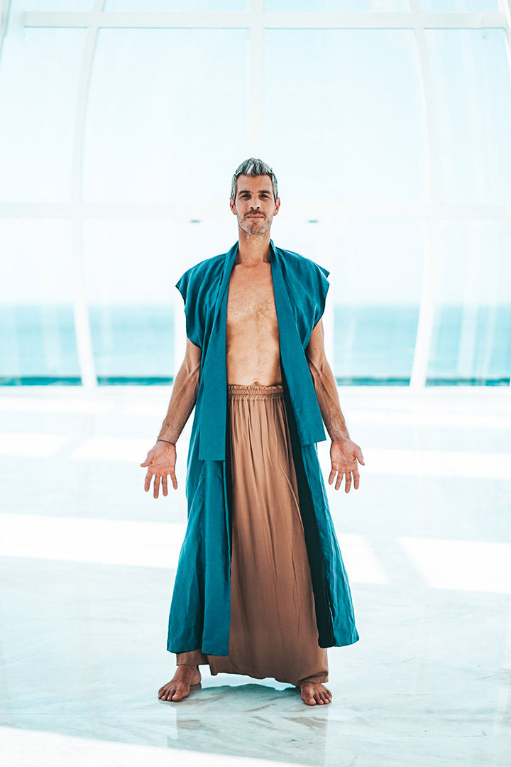 Sifu Linen Kimono - Royal Indigo