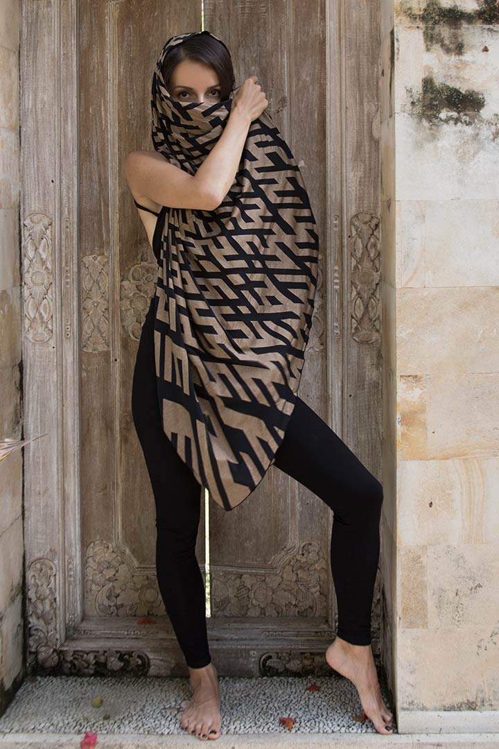 Transformer Sarong/Scarf - Black Gold