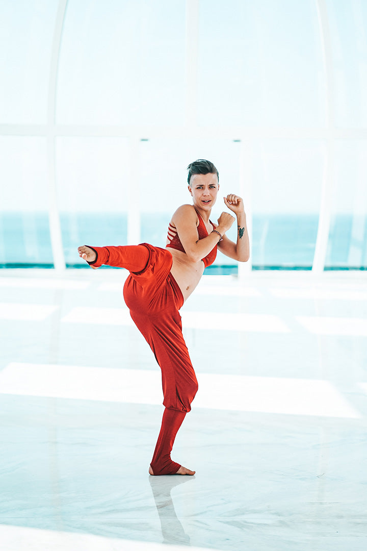 Ninja Contact Dance Yoga Pants - Rubi Red