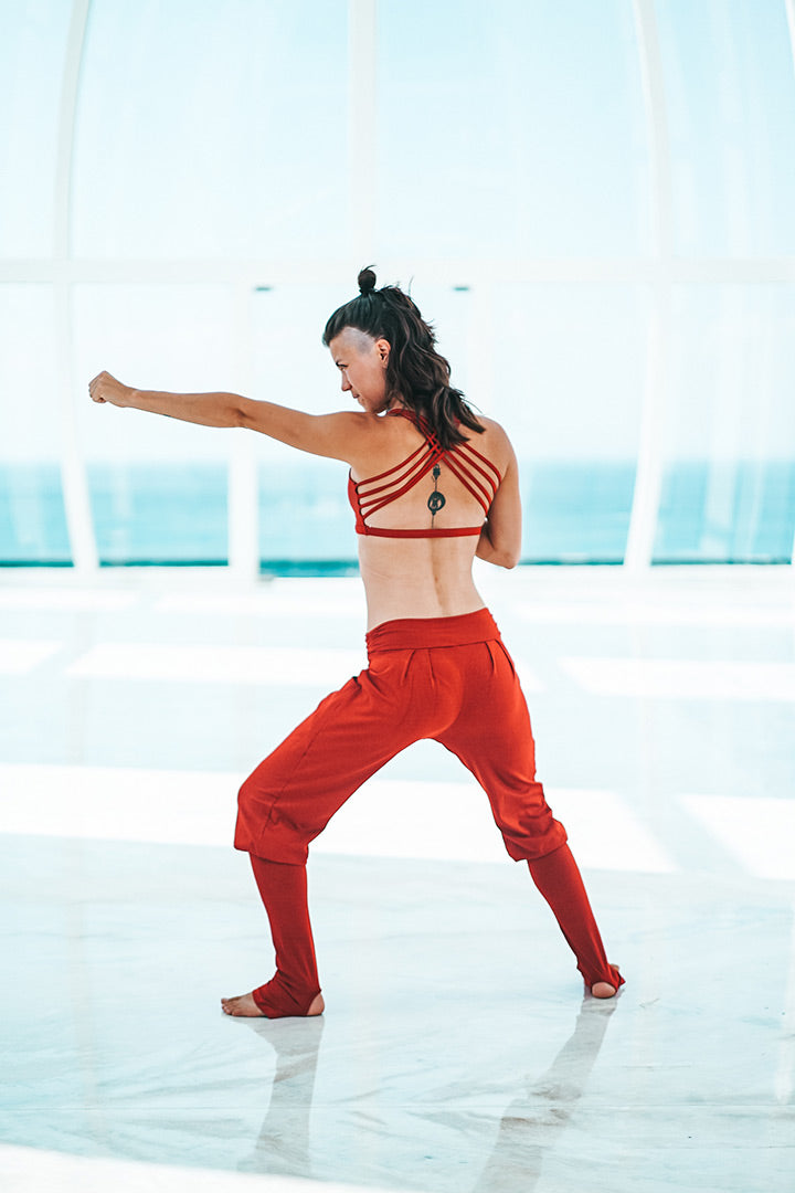 Ninja Contact Dance Yoga Pants - Rubi Red