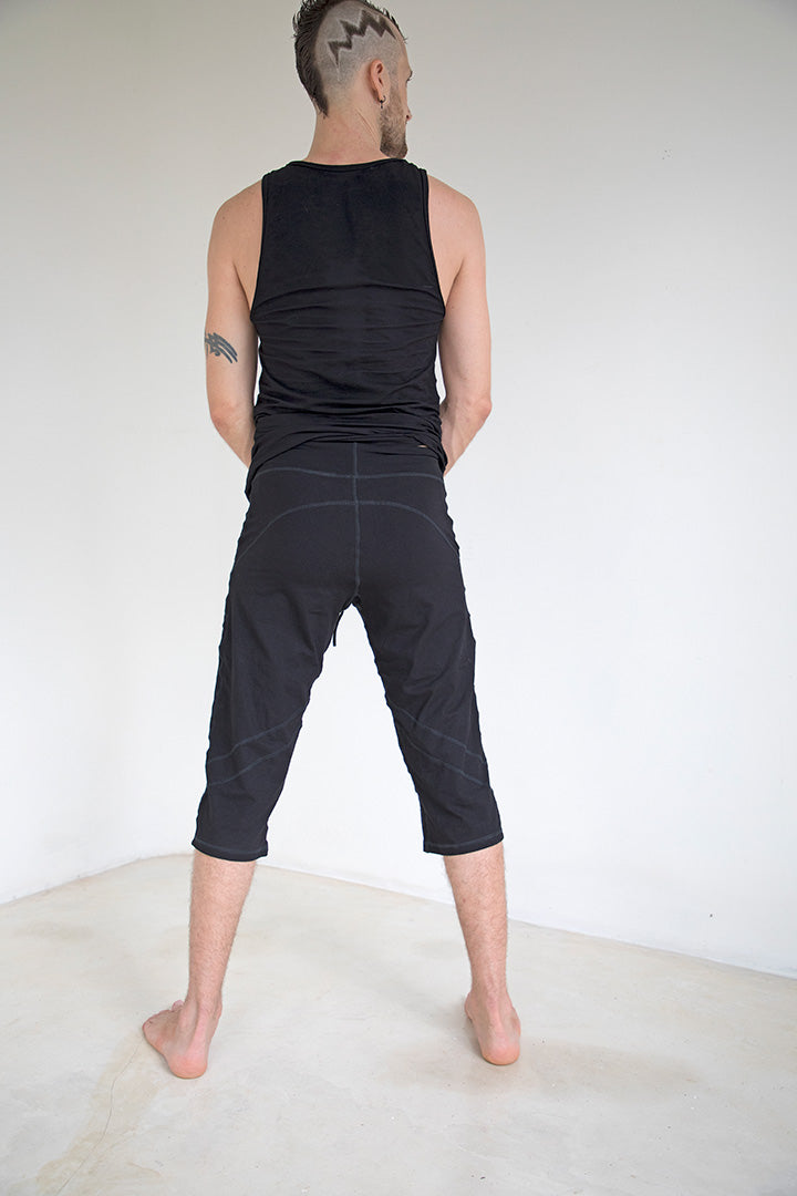 Yoga Shorts For Men - Deep Black